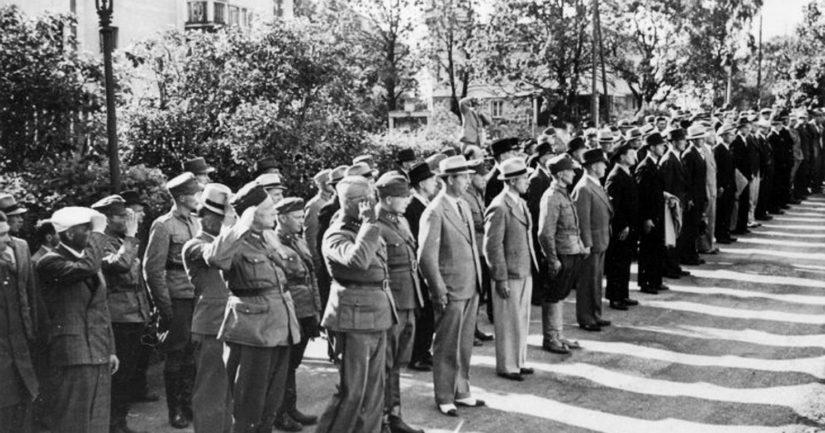 Talvisota on ohi, kotiin palaavat amerikansuomalaiset vapaaehtoiset odottavat Mannerheimin tervehdystä.
