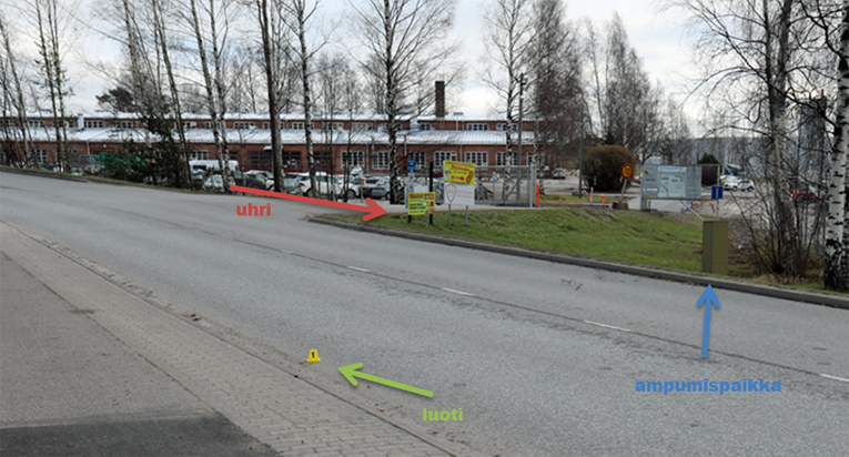 Tapaamispaikalle saavuttuaan 39-vuotias mies ampui uhria kohden surmaamistarkoituksessa 5–8 laukausta.