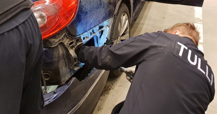 Kuva Tulli Kätkötilaa tyhjennettiin ilmanvaihtokanavan kautta.
