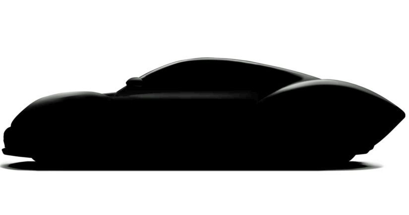 Tiiserikuva superautosta, joka on tarkoitus tuoda ensi kevään Geneven näyttelyn parrasvaloihin.