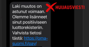 Positiivisesta luottotietorekisteristä jo huijausviestejä liikkeellä – palvelu ei ole vielä edes auki