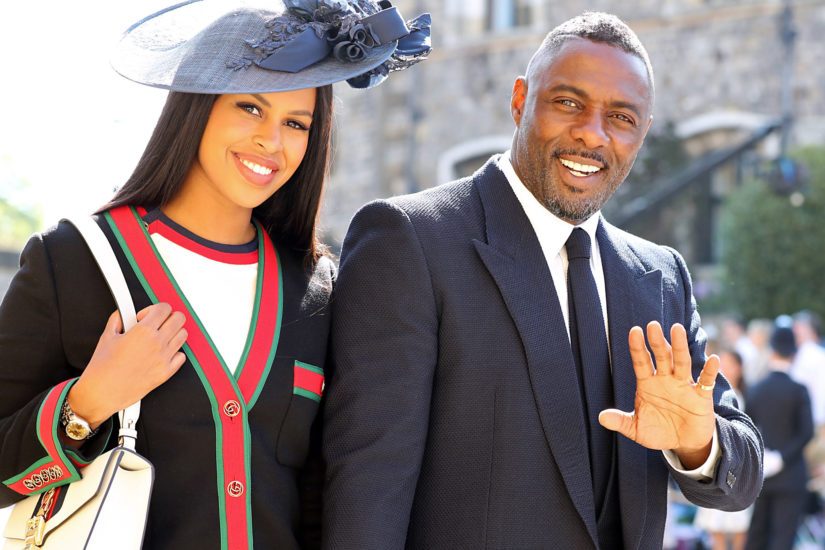 Näyttelijä Idris Elba ja Sabrina Dhowre olivat 600 häävieraan joukossa.