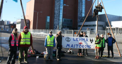 Elokapina osoittaa mieltään Valion maitotuotannon johdosta – ”Lehmät kärsivät”