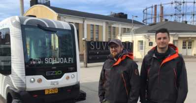 Robottibussit valtaavat uusia alueita – Helsingissä keväällä ennätysmäärä robottibussiliikennettä