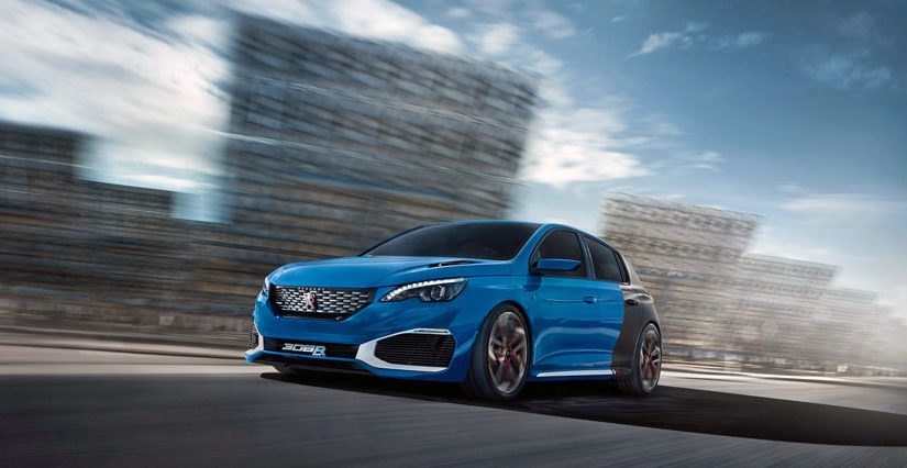Peugeot 308 R:n tuotantomallissa käytetään todennäköisesti konseptin kaltaista hybridivoimanlähdettä.