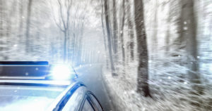 Ajokeli on paikoin erittäin huono – onnettomuuspaikalle matkalla ollut poliisiauto ajoi nokkakolarin