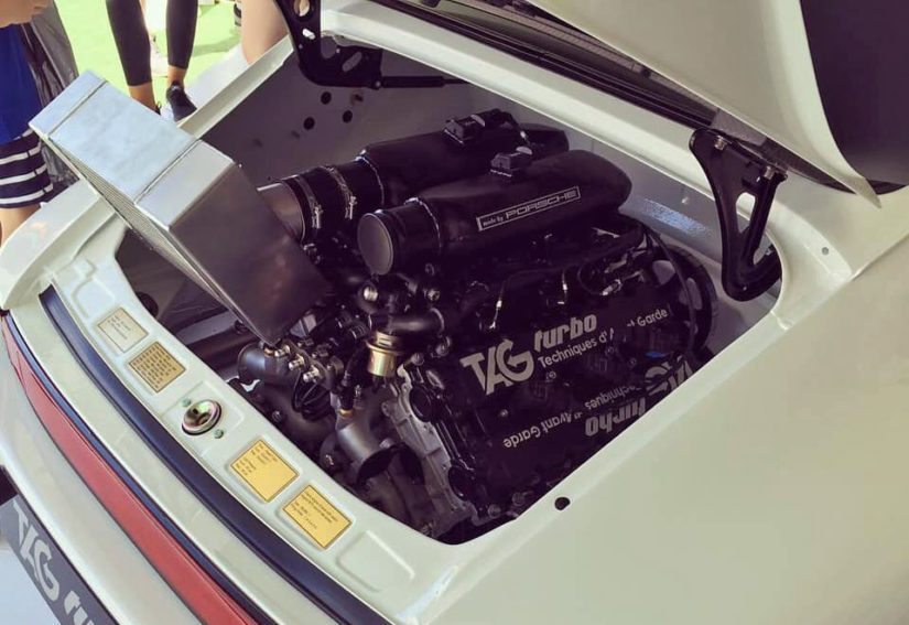 Lanzanten Porscheissa käytetään aidolla kisahistorialla varustettuja F1-moottoreita. 