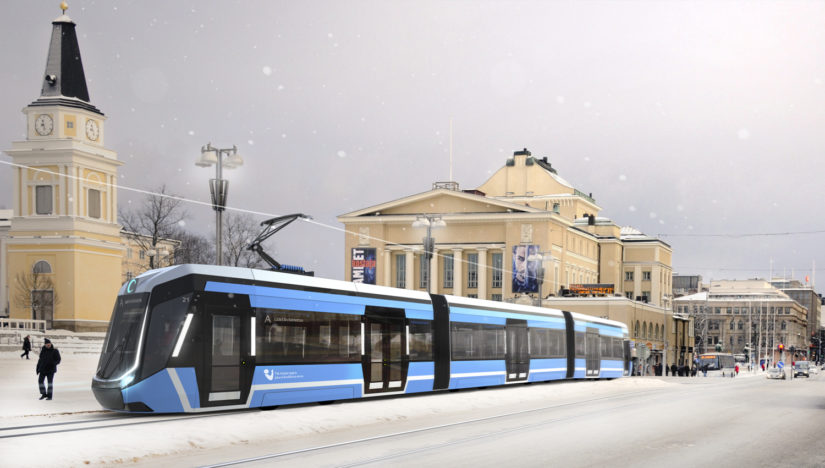 Raitiovaunun pituudeksi on suunniteltu 37 metriä, se vastaisi kolmea linja-autoa. (Kuva Tampereen kaupunki)