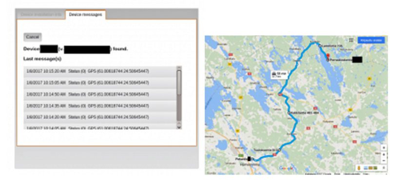 Ohjelmistotestaaja Janne Paalijärvi pystyi ilman salasanoja seuraamaan auton reittiä Hämeenlinnasta Kuohijärvelle.