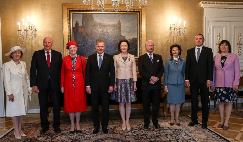 Presidenttipari otti vastaan Tanskan kuningatar Margareeta II:n, Ruotsin kuningas Kaarle XVI Kustaan ja kuningatar Silvian, Norjan kuningas Harald V:n ja kuningatar Sonjan sekä Islannin presidentti Guðni Thorlacius Jóhannessonin ja tämän puolison Eliza Jean Reidin.